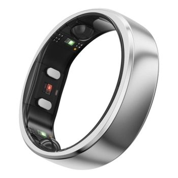 Anillo inteligente RingConn Gen 2 Air Talla 11 Bluetooth IP68 Batería 10 días Plata iOS/Android Monitor frecuencia y oxígeno