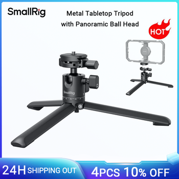 Trípode de mesa de Metal SmallRig con placa de liberación rápida Arca-Swiss y cabezal de bola panorámico para teléfonos inteligentes con cámara de acción DSLR 4630