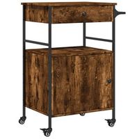 carrito de cocinarestanteria de cocina carrito de servir madera ingenieria roble ahumado 56x43x895 cm