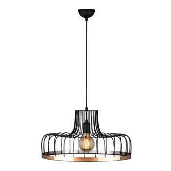 Lámpara De Techo Fellini-mr-769 Cobre Negro Metal Diámetro 53x124 Cm