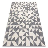 alfombra spring 20414332 sisal triangulos bucle - gris  crema 200x290 cm