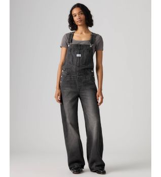Levi's para mujer. 000UG-0006 Peto Baggy negro (M), Casual, Algodón, Denim