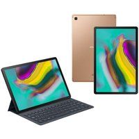 samsung galaxy tab s5e 105 tablet  105 galaxy tab s5e keyboard folio bundle - 128 gb gold gold