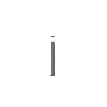 Sigaro - Bolardo De Jardín Con 1 Bombilla E27 Máx. 20 W Ip54, Aluminio Pintado, Bolardo Para Exterior, Gris Claro, Altura 90 Cm - Perenz