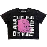 kurt cobain camiseta head shot frame para mujer