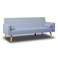 sofa cama azul 3 plazas acolchado nalui one dots