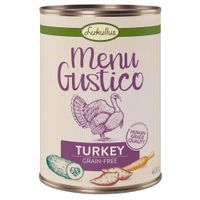 lukullus menu gustico saver pack 24 x 400g - turkey with sweet potato courgette  carrot