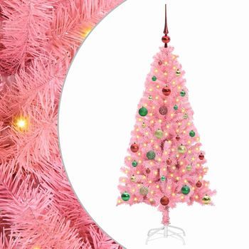 Árbol De Navidad Rosa 150 Cm Pvc Vidaxl
