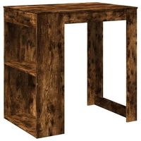 mesa alta de bar madera ingenieria roble ahumado 102x70x1035cm vidaxl