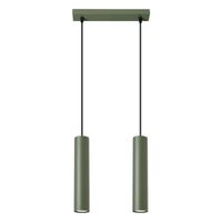 lampara colgante vaza verde oliva 2 luces