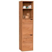 columna de bano mueble auxiliar armario alto estilo moderno 150x365x30 cm espacio almacenaje madera  briebe aura