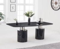 antonio 180cm black marble dining table