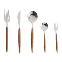 cuberteria moderna glamurosa de 30 piezas cuchillo tenedor cuchara cucharilla tenedor para fruta material sintetico acero inoxidable plateado gemelli