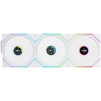 lian li uni fan tl 120 wireless lcd pack triple ventilador suplementario 120mm blanco