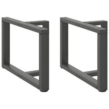 Patas Para Mesa De Centro En Forma De T (2 Unidades), Antracita, 70 X 25 X (42-43) Cm, Acero Vidaxl