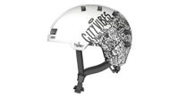 casco abus skurb ace plata   blanco bol
