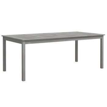 Mesa De Jardín，mesa Para Exteriores，mesa De Patio Madera Maciza De Acacia Gris 200x100x75 Cm