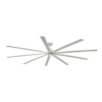 faro manhattan ventilador de techo con luz led y mando 56w niquel mate