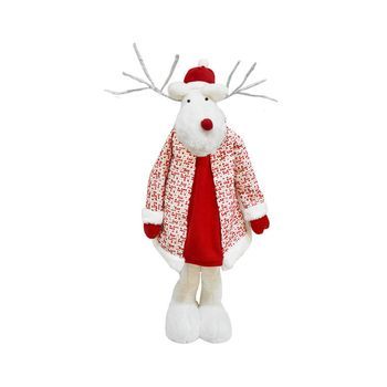 Muñecos Elásticos De Renos Y Alces, Adornos Navideños De Tela, Adornos Para Escaparates.