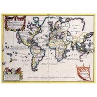 legendarte - cuadro lienzo impresion digital - mapa antiguo no 9 - decoracion pared cm 40x50