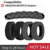 almohadillas para los oidos hs7 almohadillas de repuesto compatibles con auriculares corsair hs70 hs50 hs60 pro hs75 xb almohadillas de tela mas gruesas