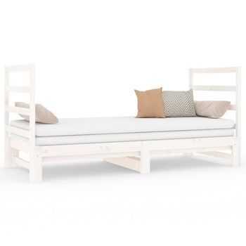 Sofá Cama Extraíble Sin Colchón Blanco 2x(90x190) Cm Vidaxl