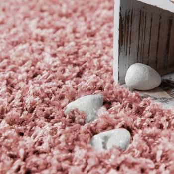 Alfombra peluda Trista rosa 70x250 cm