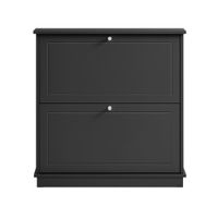 zapatero con 2 puertas armario de entrada negro