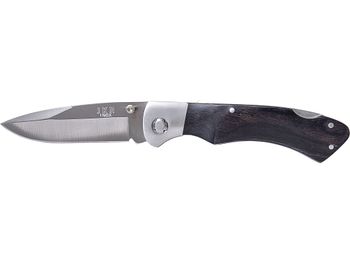Navaja de bolsillo JKR con mango de madera, hoja de 8 cm, virola de acero inox, JKR0383