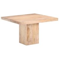 mesa de comedor de madera maciza de mango 120x120x77 cm vidaxl