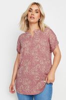 yours top rosa rubor estampado mujer curvy y tallas grandes yours