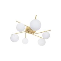 lampara de techo analu 6xg9 al17xd60cm oroblanco