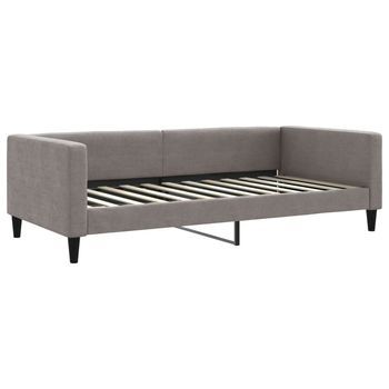 Sofá Cama | Cama Para Adulto | Sofá Convertible Sin Colchón Tela Gris Taupe 100x200 Cm