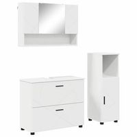 juego de muebles de bano 3 uds madera de ingenieria y metal vidaxl