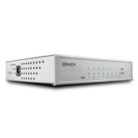 switch gestionado lindy 25045 8 puertos gigabit poe carcasa metalica plata