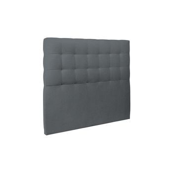 Cabecero Acolchado De 150 Cm - Tela De Terciopelo Gris Antracita