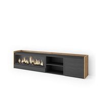 mueble tv montejaque-01 con chimenea electrica integrada
