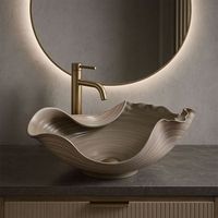 lavabo de encimera rea hm-15 handmade art beige
