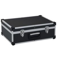 maletin de herramientas aluminio negro 46x33x16 cm vidaxl