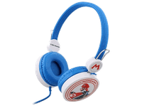 auriculares infantiles - fr-tec super mario kart diadema cable jack 35 mm blanco  azul
