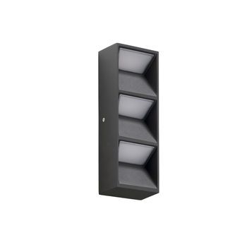Dopo Lighting - Aplique De Pared Flat Ip65 Led Smd 6w 900lm 3000k Antracita