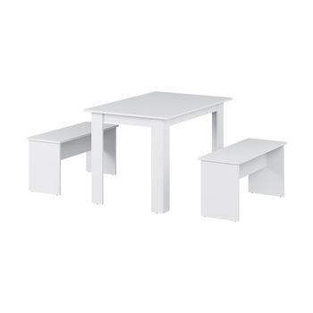Set De Mesa De Comedor Sentio 112 X 73.6 Cm Con 2 Bancos Vicco