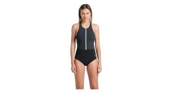 Traje de bano para mujer arena shapewear silvia negro gris