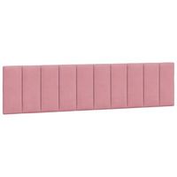 cabecero de cama acolchado hanko terciopelo rosa 200 cm