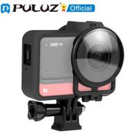 puluz funda de marco de plastico con protector de lente para insta360 one rs 360 edition funda protectora