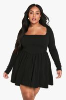 vestido plus skater estilo corse negro