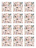 azulejos adhesivos 48 baldosas de 15x15cm piedras color rosa
