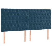 cabecero de cama azul oscuro 180x7x118128 cm terciopelo vidaxl
