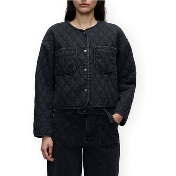 Vila Chaqueta Kvilla Jacket - Dark Grey Denim para mujer