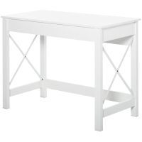 homcom escritorio moderno 105x50x76cm blanco